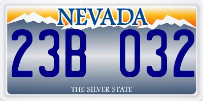 NV license plate 23B032