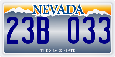 NV license plate 23B033