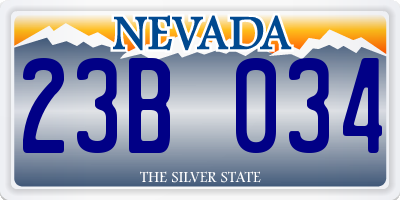 NV license plate 23B034