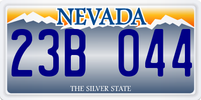NV license plate 23B044