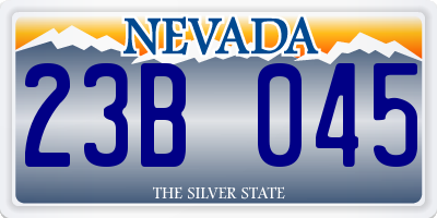 NV license plate 23B045
