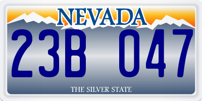 NV license plate 23B047