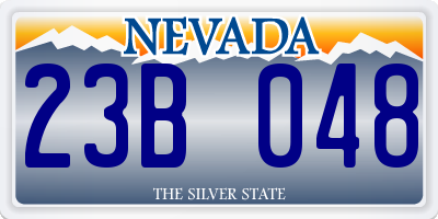 NV license plate 23B048
