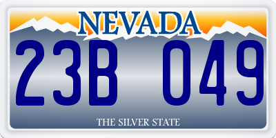 NV license plate 23B049