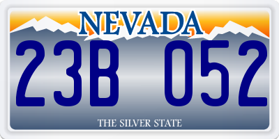 NV license plate 23B052