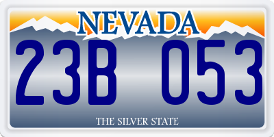 NV license plate 23B053