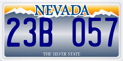 NV license plate 23B057