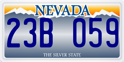 NV license plate 23B059