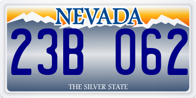 NV license plate 23B062