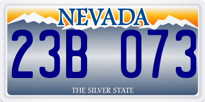 NV license plate 23B073