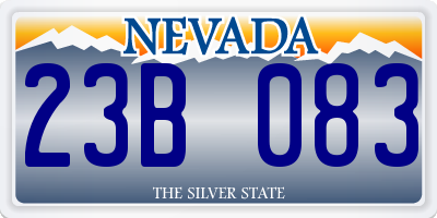 NV license plate 23B083