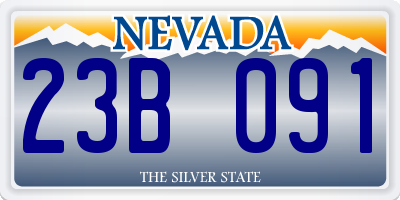 NV license plate 23B091