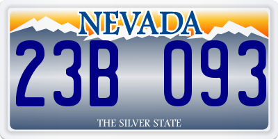 NV license plate 23B093