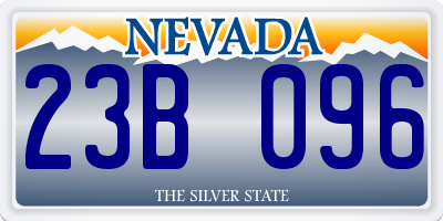NV license plate 23B096