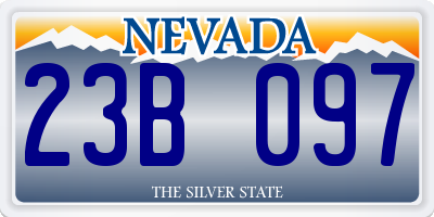 NV license plate 23B097