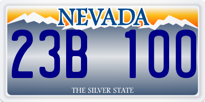 NV license plate 23B100