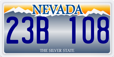 NV license plate 23B108
