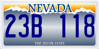 NV license plate 23B118