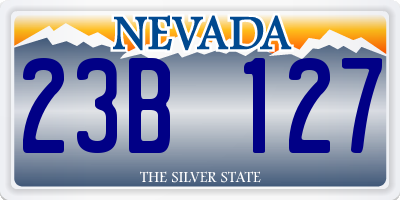 NV license plate 23B127
