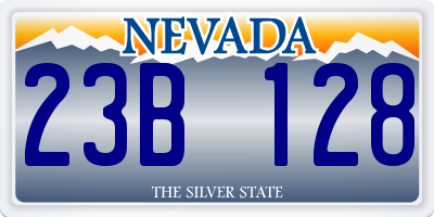 NV license plate 23B128