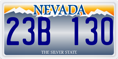 NV license plate 23B130