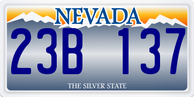 NV license plate 23B137