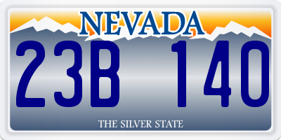 NV license plate 23B140