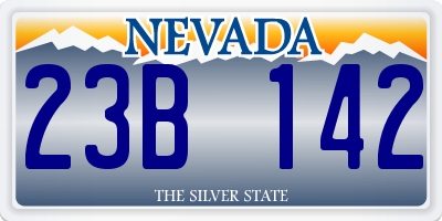 NV license plate 23B142