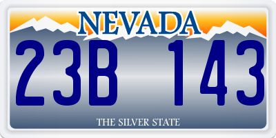 NV license plate 23B143