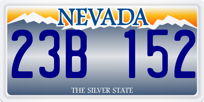NV license plate 23B152