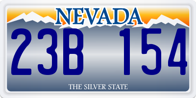 NV license plate 23B154