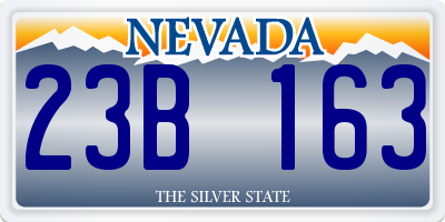 NV license plate 23B163