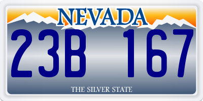 NV license plate 23B167