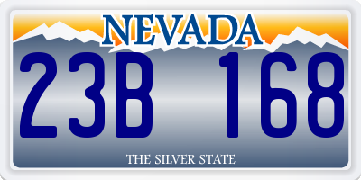 NV license plate 23B168
