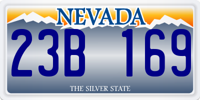 NV license plate 23B169