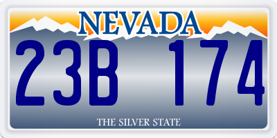 NV license plate 23B174