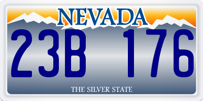 NV license plate 23B176