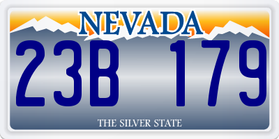 NV license plate 23B179
