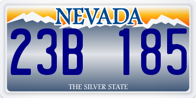 NV license plate 23B185