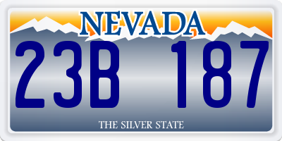 NV license plate 23B187