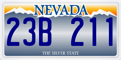 NV license plate 23B211