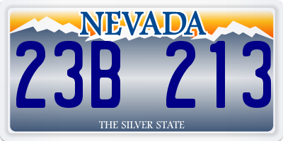 NV license plate 23B213
