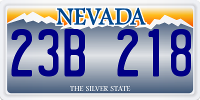 NV license plate 23B218