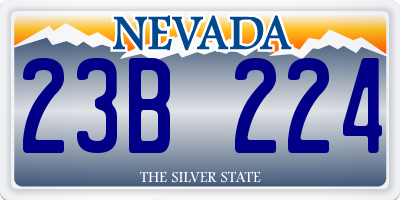 NV license plate 23B224