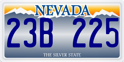 NV license plate 23B225
