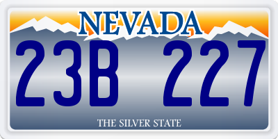 NV license plate 23B227