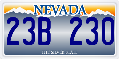 NV license plate 23B230