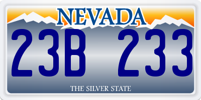 NV license plate 23B233