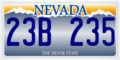 NV license plate 23B235