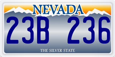 NV license plate 23B236